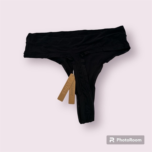 SKIMS Deep Sea Gray Thong 4X BNWT - Picture 2 of 4